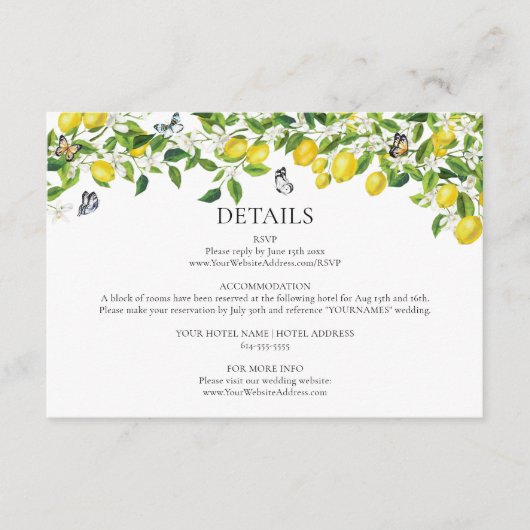 レモ結婚ン エンクロージャーカード (正面)