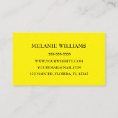 レモ絵を描ンイエローフルーツパターン水彩 名刺 (裏面)