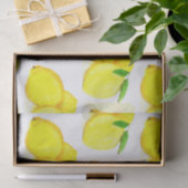 レモ絵を描ンイエローフルーツパターン水彩 薄葉紙 (ギフト)
