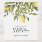 レモ葉ンとパーソナライズされたエロ結婚ーの ワインラベル (シングルラベル)