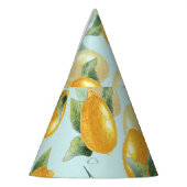 レモ葉ンズ：水彩シームレスプリント パーティーハット (左)