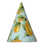 レモ葉ンズ：水彩シームレスプリント パーティーハット (右)