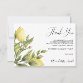 レモ葉ン結婚ズの写真タンク サンキューカード