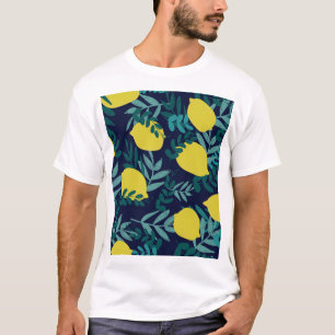 レモ葉ン:ヴィンテージイラストレーション背景。 Tシャツ