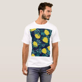 レモ葉ン:ヴィンテージイラストレーション背景。 Tシャツ (正面フル)
