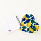 レモ鮮やかンとブルー離れの水彩模様 ノートブック (内部)