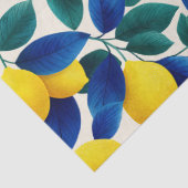 レモ鮮やかンとブルー離れの水彩模様 薄葉紙 (詳細)