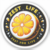 レモ鮮やかンスライスステッカーの絶品 シール (正面)