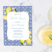 レモ鮮やかンズイエローティール（緑がかった色）ブライダルシャワー 招待状