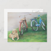 レリック オリジナル 犬 アート ポストカード (正面/裏面)