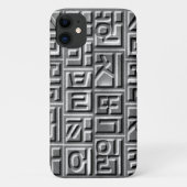 レリーフ風　ハングル Case-Mate iPhoneケース (裏面)