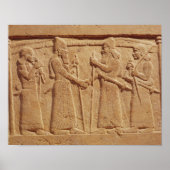 レリーフ、 浮き彫りで王シャルマネザーIIIを描く ポスター (正面)