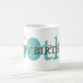 レリーフ、浮き彫りの女性の幸せな第60誕生日の手紙は襲います コーヒーマグカップ (中央)