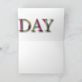 レリーフ、浮き彫りの手紙とのハッピーバースデーの挨拶 カード (内部)