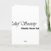 レリーフ、浮き彫りの社会のバースデー・カード カード (裏面)