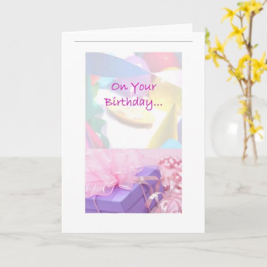 レリーフ、浮き彫りの社会のバースデー・カード カード (黄色い花)