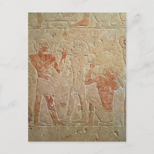 レリーフ、 浮き彫りは、2人の彫刻家が彫刻を彫っている ポストカード (正面)