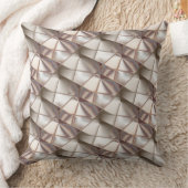 レリーフ、 浮き彫りや深さを見せる形をしたシルキーベージュ クッション (ブランケット)