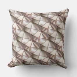 レリーフ、 浮き彫りや深さを見せる形をしたシルキーベージュ クッション