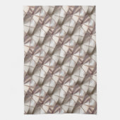 レリーフ、 浮き彫りや深さthに見える形状のシルキーベージュ キッチンタオル (縦)