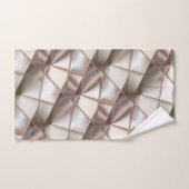 レリーフ、 浮き彫りや深さthに見える形状のシルキーベージュ バスタオルセット (ハンドタオル)