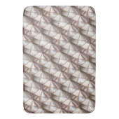 レリーフ、 浮き彫りや深さthに見える形状のシルキーベージュ バスマット (正面縦)