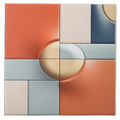 レリーフ、 浮き彫りグフェイクレーズミニマリストイリュージョーホームデコール タイル (正面)