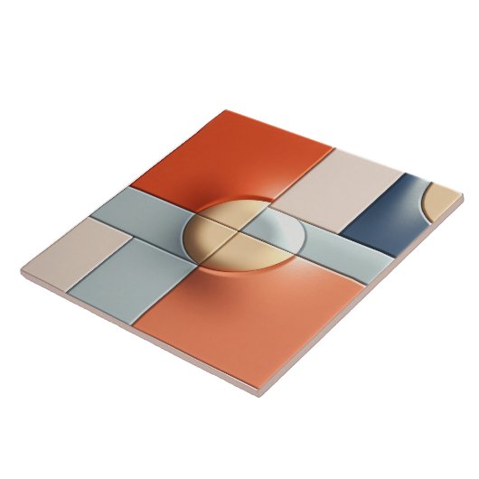 レリーフ、 浮き彫りグフェイクレーズミニマリストイリュージョーホームデコール タイル (側面)