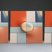 レリーフ、 浮き彫りグフェイクレーズミニマリストイリュージョーホームデコール タイル