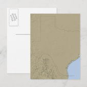 レリーフ、 浮き彫りテキサス州の地図2 ポストカード (正面/裏面)