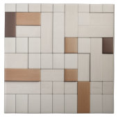 レリーフ、 浮き彫りフェイクウッドホワイトミニマリストホームデコール タイル (正面)