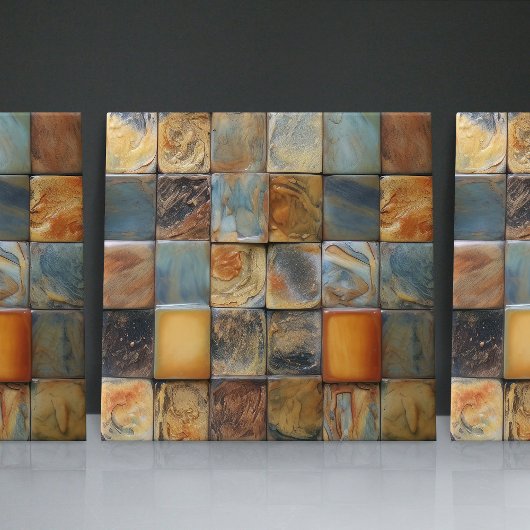 レリーフ、 浮き彫りフェイクフロアーピーズアースートーンホームデコール タイル