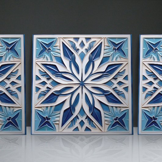 レリーフ、 浮き彫りフェイクフローラモロッコタイルホームデコールアクセント タイル