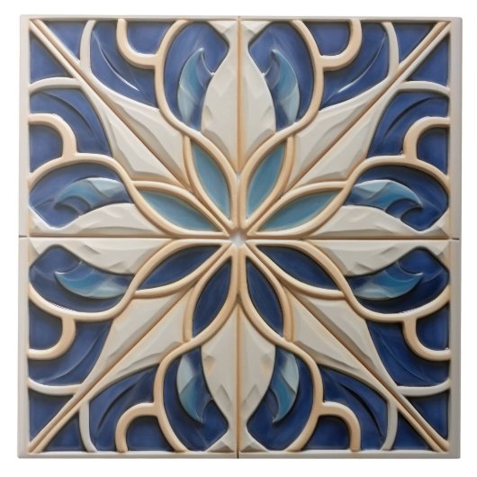 レリーフ、 浮き彫りフェイクフローラモロッコタイルホームデコールアクセント タイル (正面)