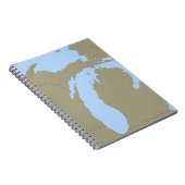 レリーフ、 浮き彫りミシガンの地図 ノートブック (右側)