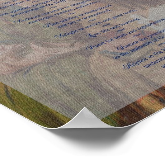 「レリーフ、 浮き彫り会宣言」絵画のSr.Document ポスター (角)