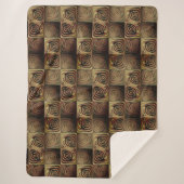 レリーフ、 浮き彫り（茶色のグラデーション円） シェルパブランケット (正面)