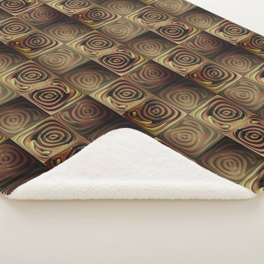 レリーフ、 浮き彫り（茶色のグラデーション円） シェルパブランケット (3/4)