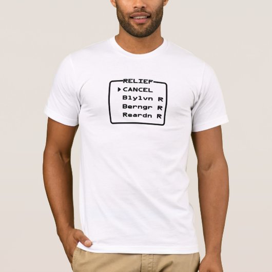 レリーフ、浮き彫り Tシャツ (正面)