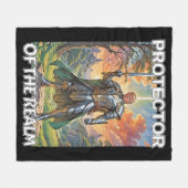 レルムの保護者 – トランプ大統領 フリースブランケット (正面(横))