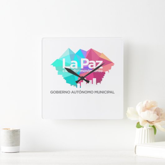 レロイラパス スクエア壁時計 (ホーム)