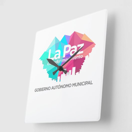 レロイラパス スクエア壁時計 (傾斜)