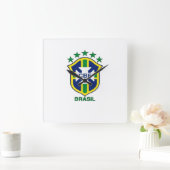 レロジオブラジル スクエア壁時計 (ホーム)