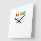 レロジャラパズエントレシエロイティエラ スクエア壁時計 (傾斜)