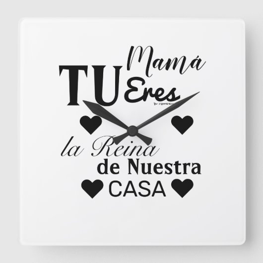 レロジュディデラマドレ スクエア壁時計 (正面)