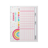 レワードグラフレインボーパーソナライズされたチョーチャート ノートパッド (回転)