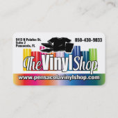 レワードパンチカーシンプルドモダンのビニールショップ ロイヤリティカード (裏面)