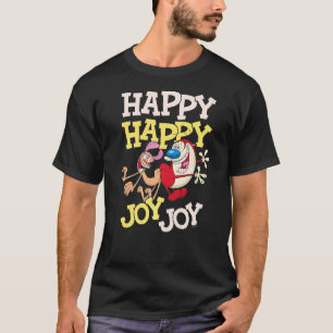 レンとスティムピー幸せな喜び喜びダンス Tシャツ
