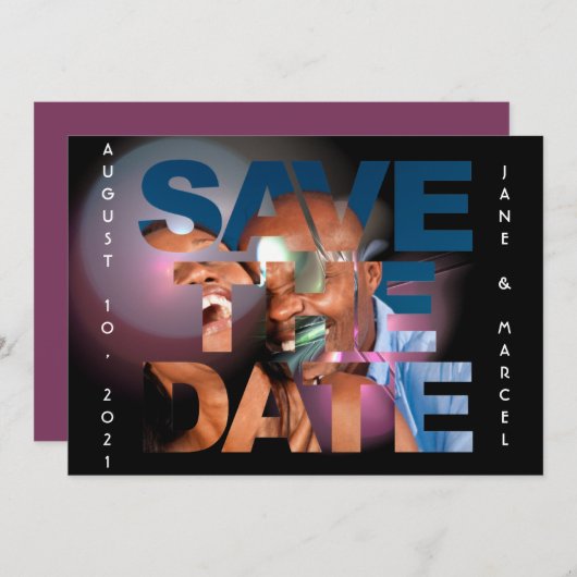 レンエレガントズ結婚・フレアの写真の保存日 セーブザデート (正面/裏面)