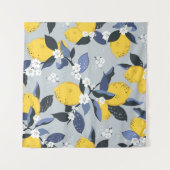 レンカラフルズ：柑橘系花柄 タペストリー (正面(横))